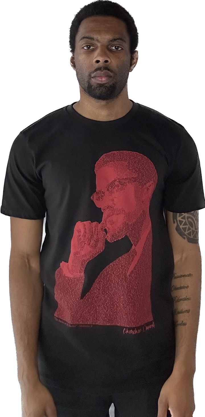 Organic Shirt Black Malcolm X Model
