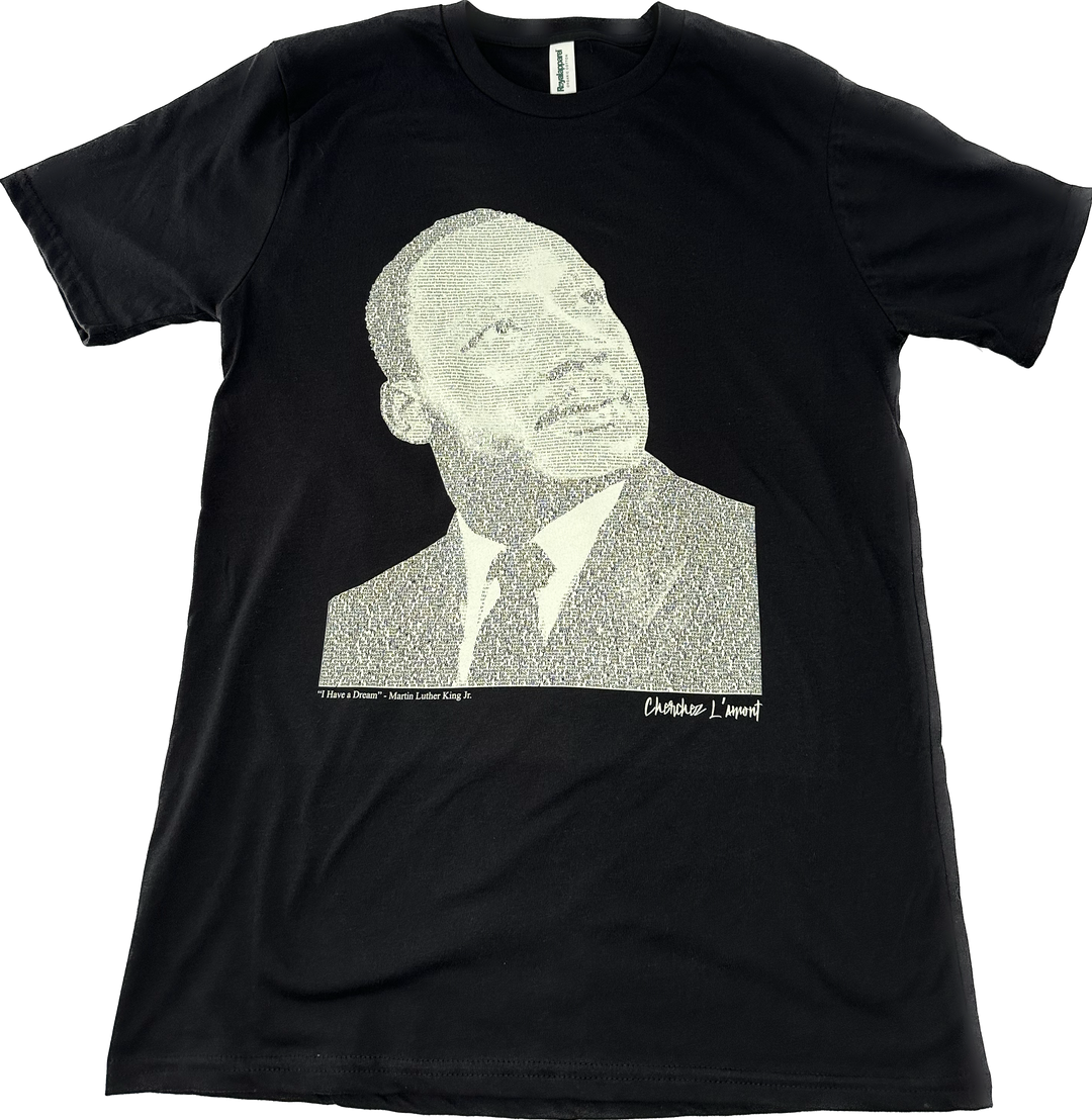 Organic Shirt Black Martin Luther King Jr Front
