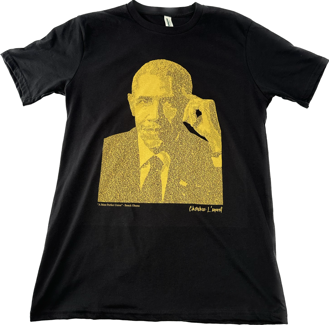 Organic Shirt Black Obama Front
