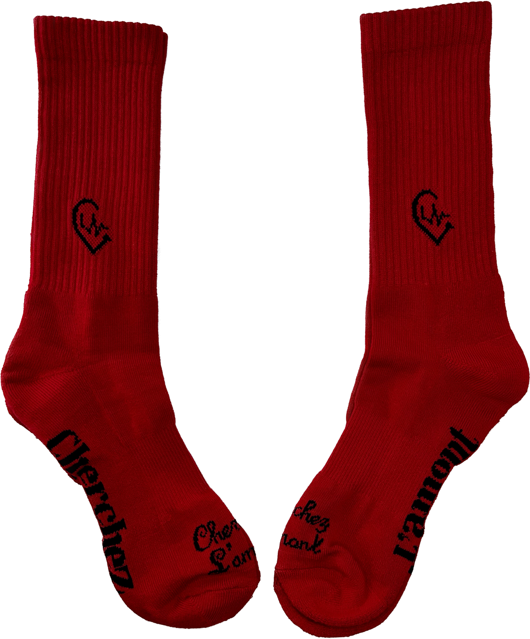 Organic Crew Socks Red